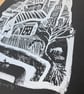 Happenings in Donkey World No.16 one-colour A2 screen-print silver edition - Image 5