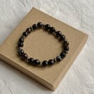 Black Agate stretchy bracelet