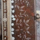 HANDMADE UNIQUE, Hand painted hard cover JUNK JOURNAL , lots of writing space