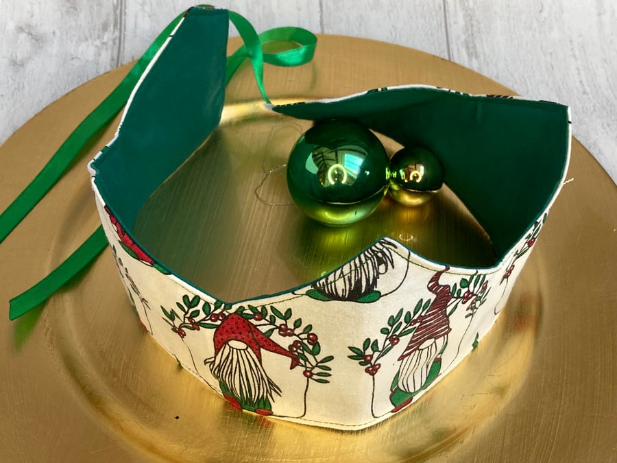 Christmas Crowns. Large reusable, crown - Christmas gnomes. Slight second