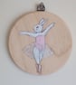 Ballerina Bunny Hanging Decoration Hand Painted Ballet Dancer Rabbit - Image 2