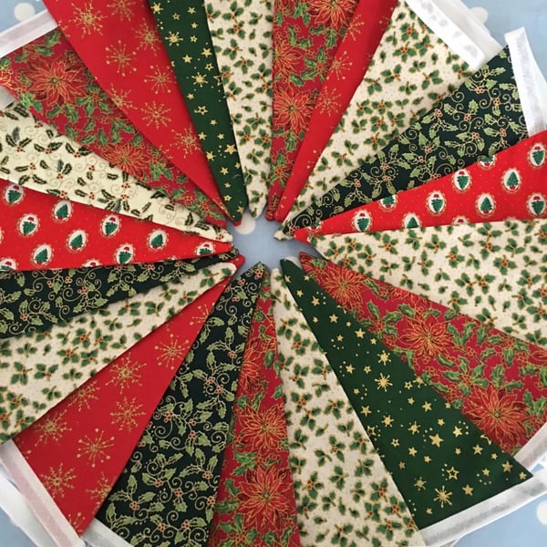 Christmas bunting in Cotton fabrics 