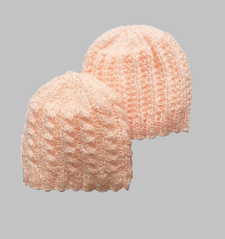 KNITTING PATTERN PDF Premature Baby Hats