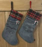 Denim Christmas stocking