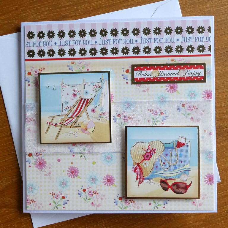 Beach and Deckchair Birthday, Retirement Card