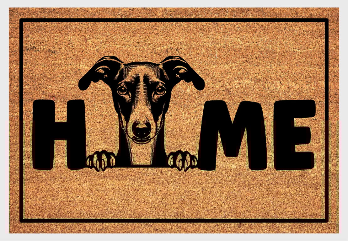 Italian Greyhound Home Door Mat No.2 - Italian Greyhound Dog Doormat - 3 Sizes