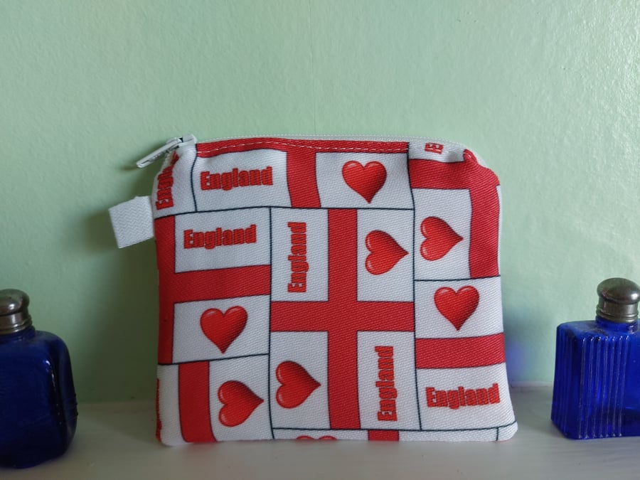 Love England Purse or Card Holder Cotton 
