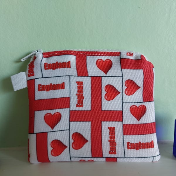 Love England Purse or Card Holder Cotton 