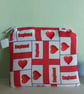 Love England Purse or Card Holder Cotton 