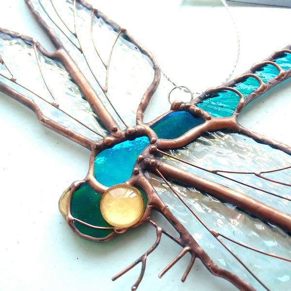 Stained Glass Dragonfly - handmade in Hampshire