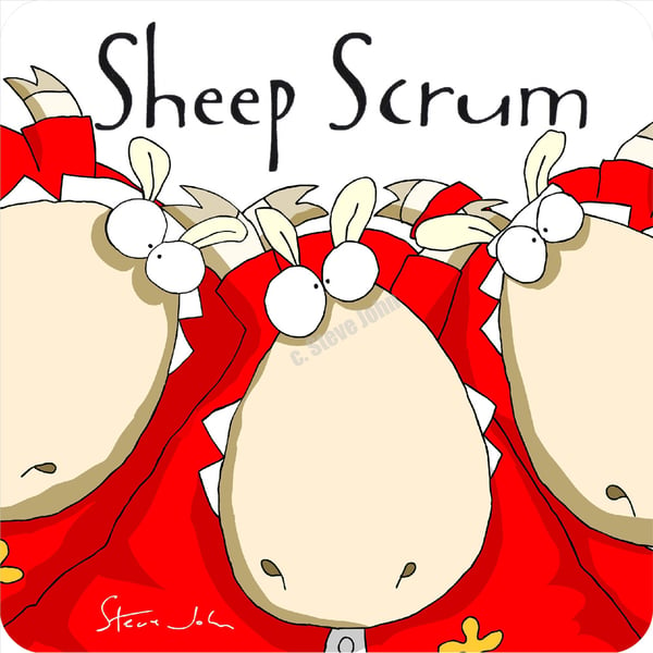 Sheep Scrum coaster