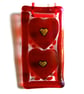 Heart Lightcatcher Fused Glass Hanging Suncatcher 2 hearts Mothers Day gift - Image 2