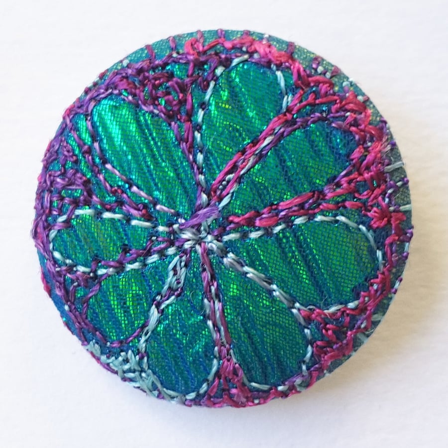 Fabric Badge One Inch Stitched Silk Badge 