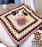 Cow Snuggler Blanket - pink theme - Image 1