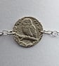 Owl Engraved Sterling Silver Coin Bracelet - Image 10
