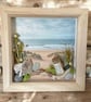 Gower Inspired Coastal Shadow Box. Seaside Wall Art with Shells and Sea Glass 