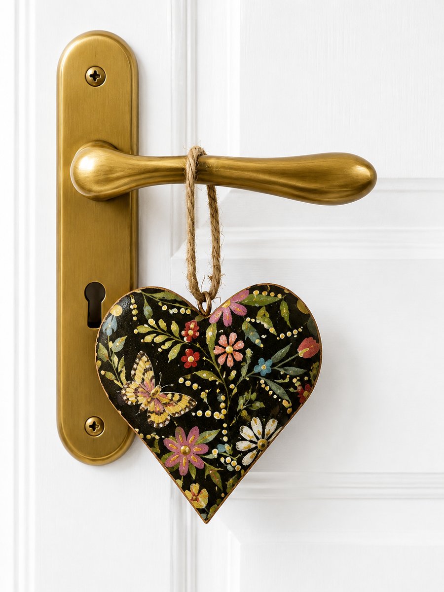 Decoupage wood heart