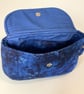 Small but spacious blue clutch bag with wristlet - Image 2