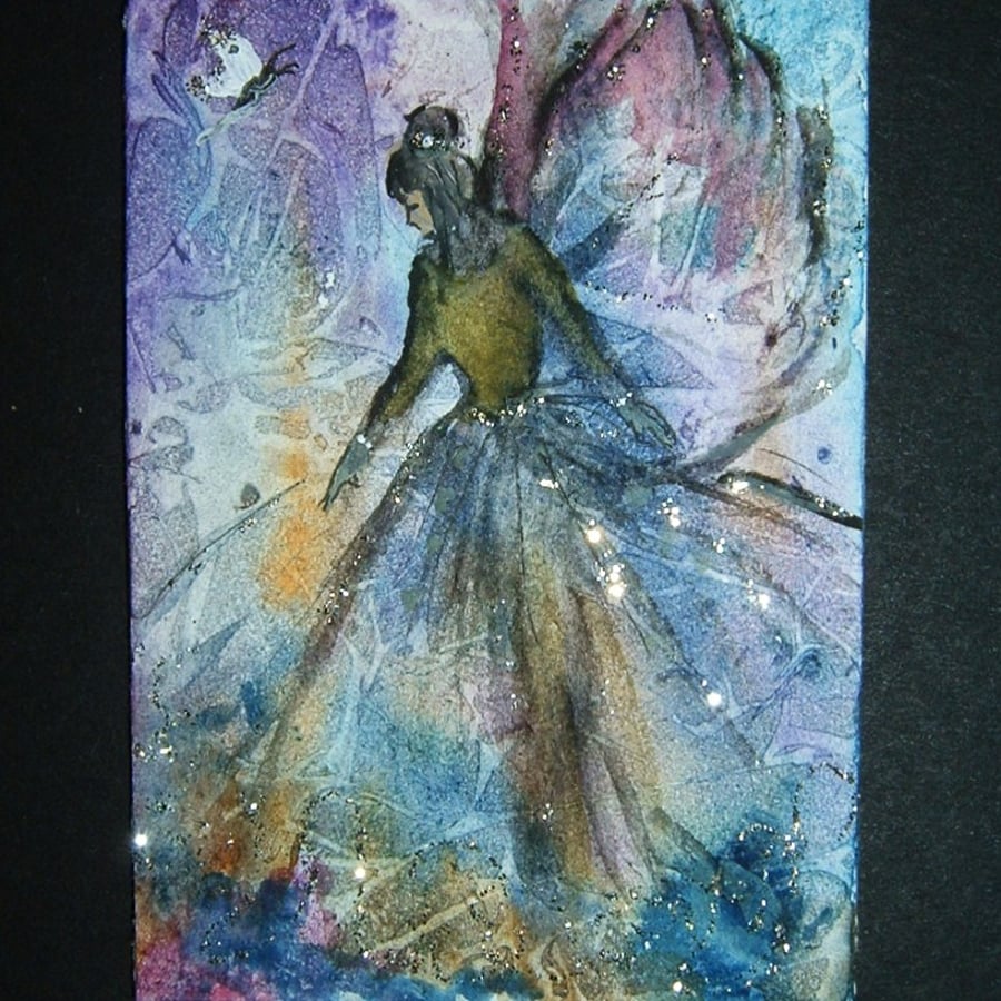 glitter fantasy fairy miniature art painting ref 228