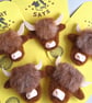 Highland Coo Felted Brooch
