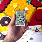 Greenman - Folklore wooden pin badge or magnet 