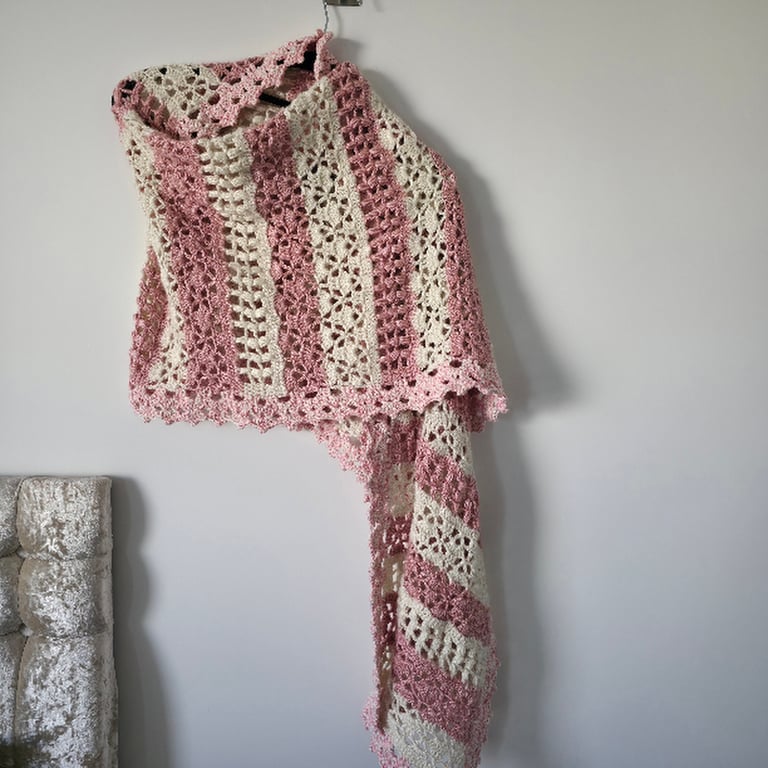 Romantic Whispers Shawl crochet pattern