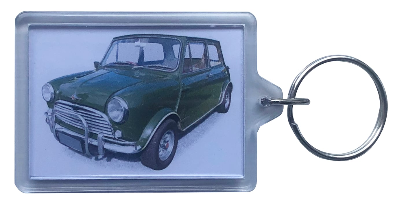 Mini Cooper S 1275cc (Radford) 1966 - Keyring with 50x35mm Insert - Car Fan