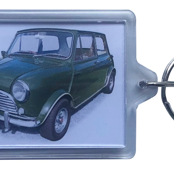 Mini Cooper S 1275cc (Radford) 1966 - Keyring with 50x35mm Insert - Car Fan