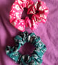 hair scrunchies, two Christmas scrunchies, hair ties, red & green scrunchies  - Image 4