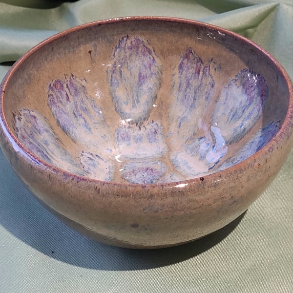 Patterned bowl handmade pottery