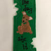 Felt Bookmark. The dog ate it