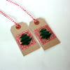 Handmade Rustic Christmas tree gift tags