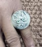 Cat face Ring (large), Sterling Silver - Image 3