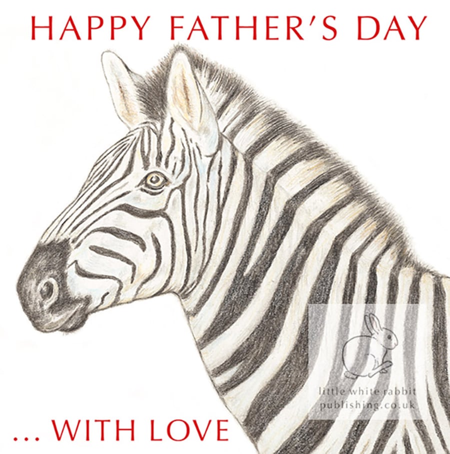 Zebra - Father's Day Card