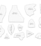 Dragon Dinosaur Acrylic Sewing Templates 11" - Image 3