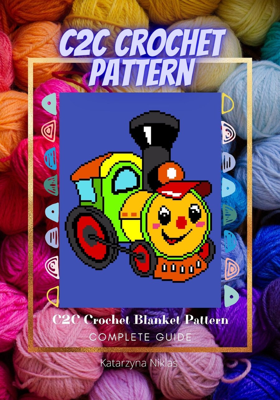 Train, C2C Pixel Pattern, Crochet Pattern, PDF Pattern