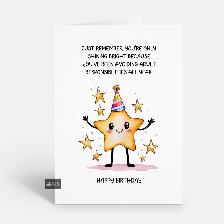 Unique Funny Birthday Card For Him Or Her 