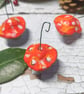 Clay, Hand Painted Toadstools. - Image 2