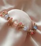 Purple and Pink Decorative Loop Beaded Bracelet – Handmade Gift for Her  - Image 1