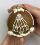 Christmas Tree Decoration Gingerbread Ornament Hand Painted Ball - READY TO SHIP