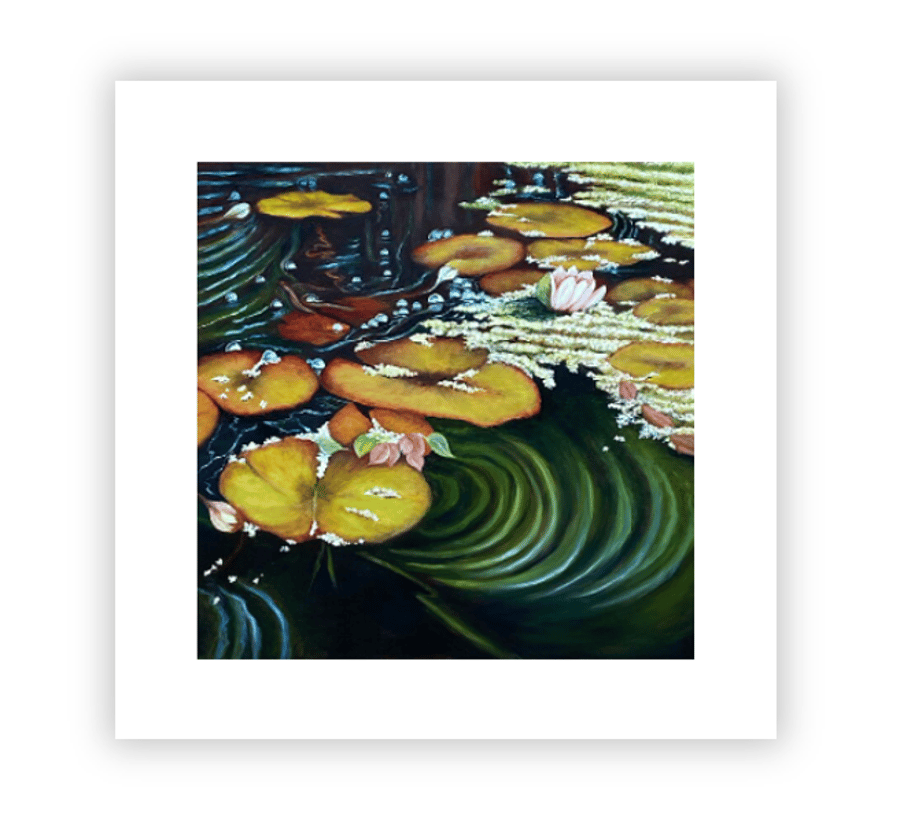Giclée Print - Lilies with Bubbles - SMALL (6"x6")