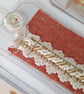 Gift Tags - terracotta vintage silk and lace, with reclaimed curtain textiles  - Image 7