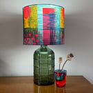 Lampshade pink sun abstract design