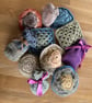 Lot of 3 Handmade crochet or knitted lavender sachets randomly selected - Image 4