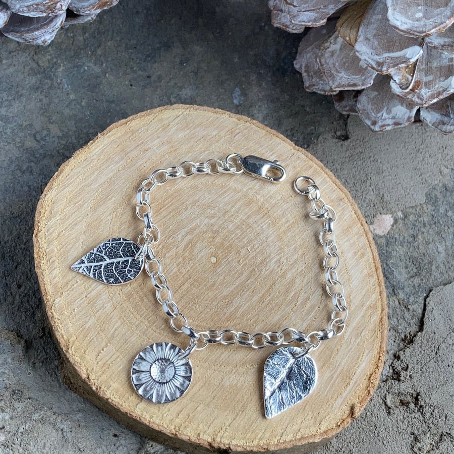 Silver charm bracelet 