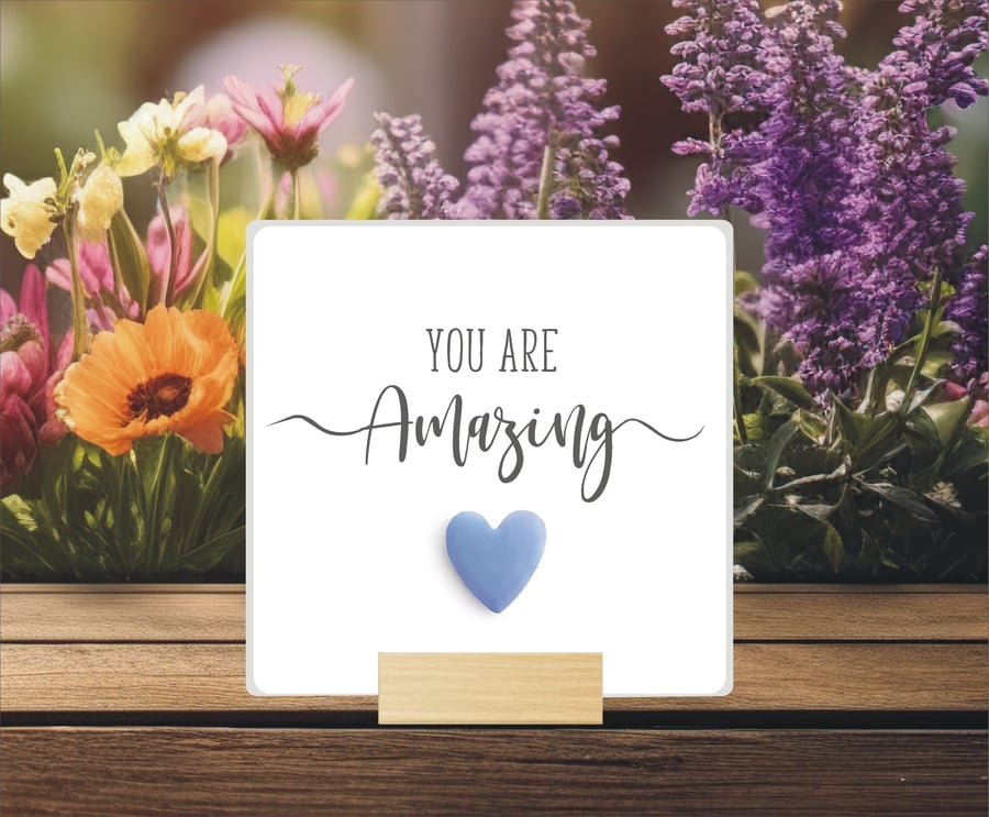 You Are Amazing Ceramic Plaque Gift - Gift For Friend, Colleague or Partner