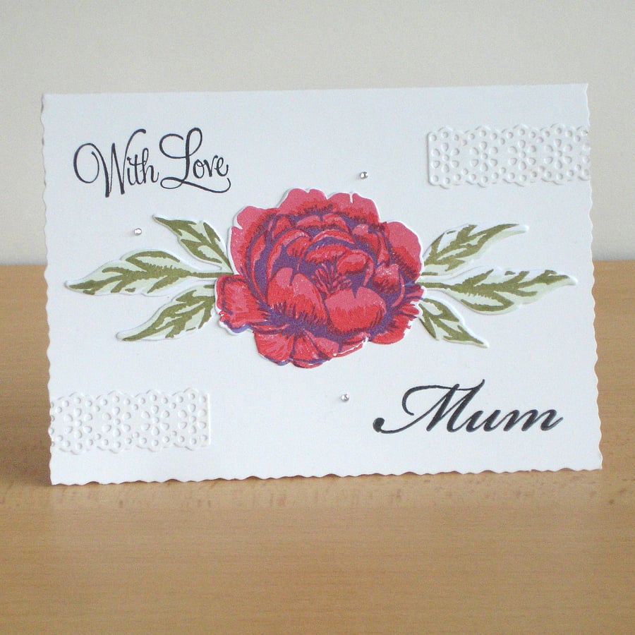 Handmade Card for Mum birthday card or Mother's Day card