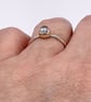 Bi Colour Tourmaline Gold and Silver Ring Handmade - Image 5