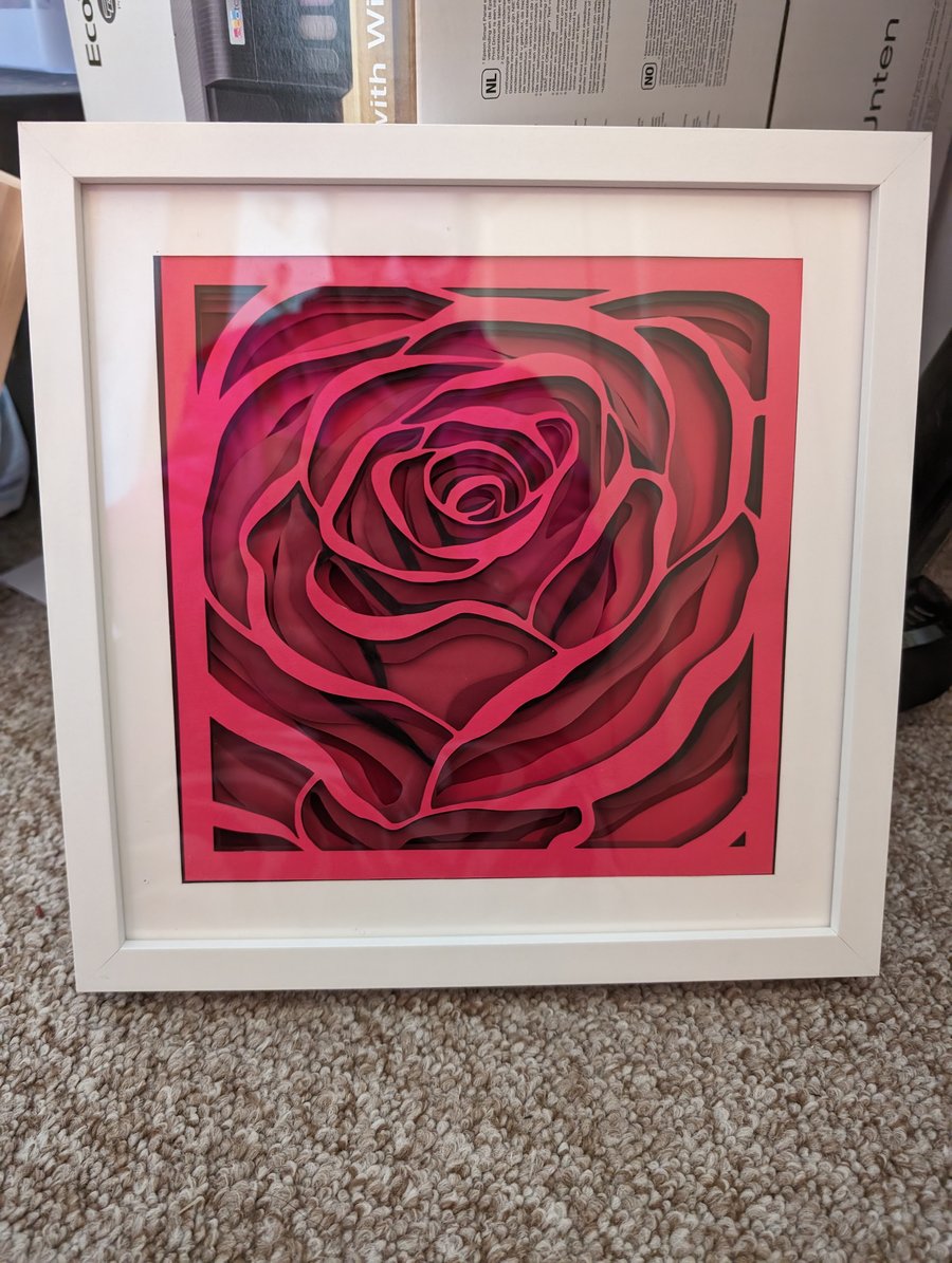Rose Shadow box 