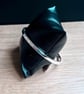 "August" - Sterling Silver Feature Hallmark Bangle - Made to any size - 27g  - Image 5